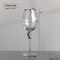 Rimmed Red Wine Glasses with Diamond Rhinestone Accent - 18 oz, 10 Inches Tall - Perfect Toasting Glasses for Bride and Groom, Great for Party, Wedding Anniversary and Special Occasion